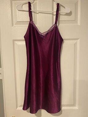 Morgan Taylor Silky Plum Slip Dress